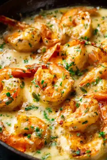 Creamy Garlic Prawns (Shrimp)