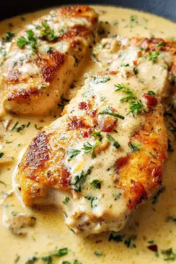 Creamy Chicken in White Wine Sauce