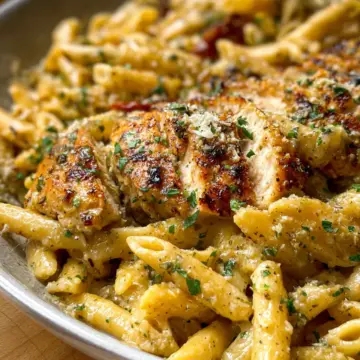 Garlic Parmesan Chicken and Pasta (One-Pan)