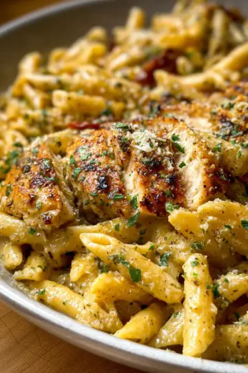 Garlic Parmesan Chicken and Pasta (One-Pan)
