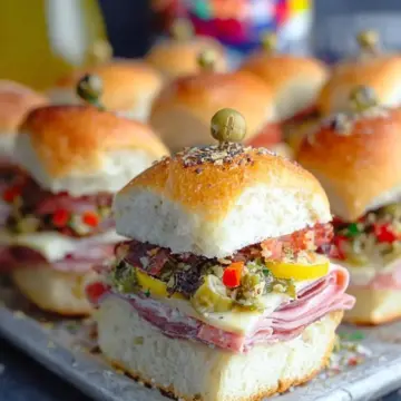 Mini Muffuletta Sandwiches
