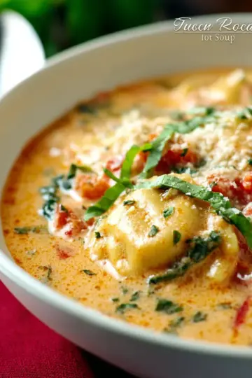 Creamy Tuscan Ravioli Soup