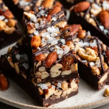 Dark Chocolate and Sea Salt Nut Bars