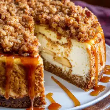 Apple Crisp Cheesecake