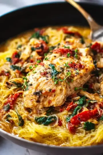 Tuscan Chicken and Spaghetti Squash