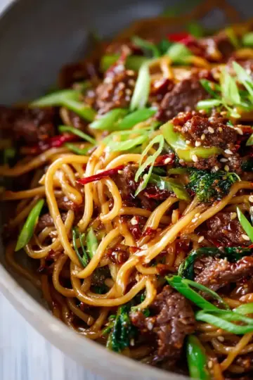 Caramelised Sticky Beef Noodles