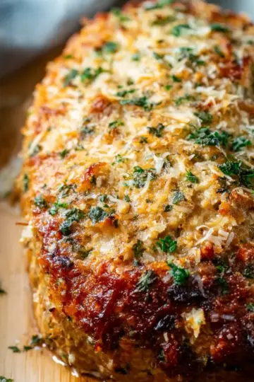 Garlic Parmesan Chicken Meatloaf