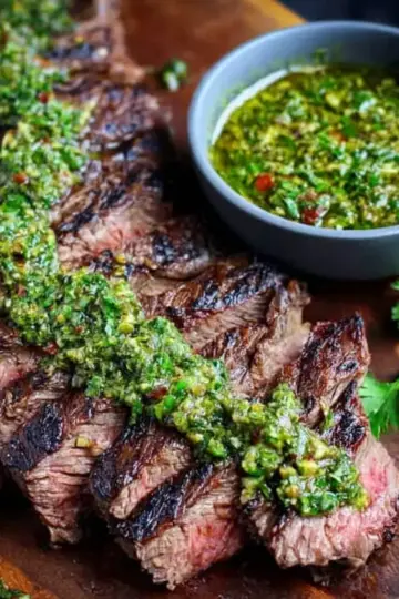 Grilled Skirt Steak with Chimichurri Sauce