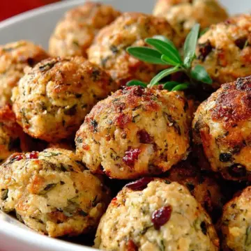 Delicious Christmas turkey stuffing balls