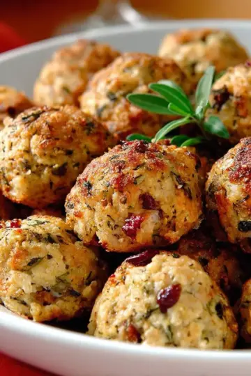 Delicious Christmas turkey stuffing balls