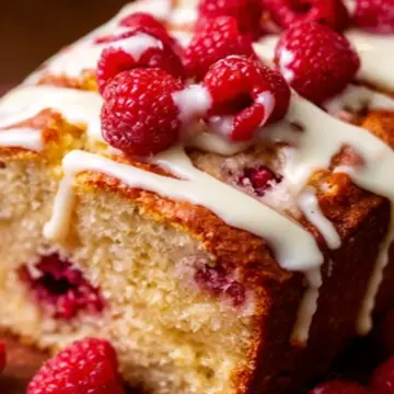 Glazed White Chocolate Raspberry Loaf