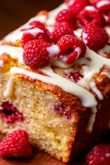 Glazed White Chocolate Raspberry Loaf