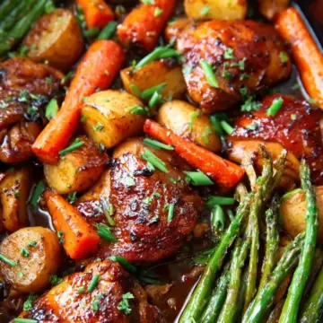 Slow Cooker Honey Garlic Chicken and Veggies