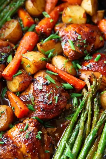 Slow Cooker Honey Garlic Chicken and Veggies