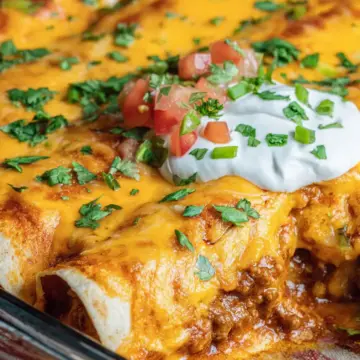 Easy Cheesy Ground Beef Enchiladas