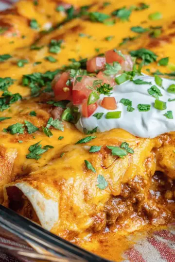 Easy Cheesy Ground Beef Enchiladas