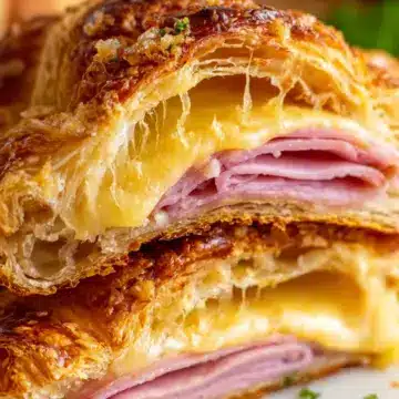 Baked Ham and Cheese Croissants