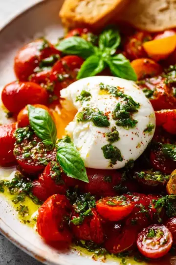 Bursty Tomato Burrata Salad