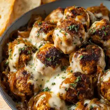 Cheesy French Onion Meatballs