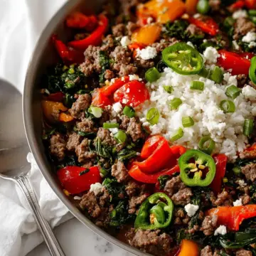 Mediterranean Ground Beef Stir Fry