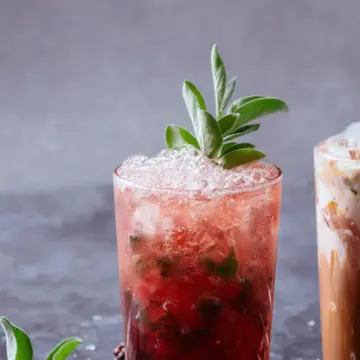 Blackberry Sage Iced Tea Latte