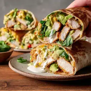 Crispy Chicken Avocado Wraps