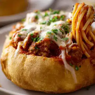 Bread Bowl Spaghetti