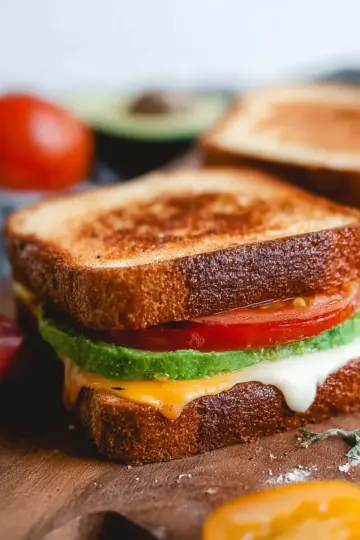 Avocado Tomato Grilled Cheese Sandwich