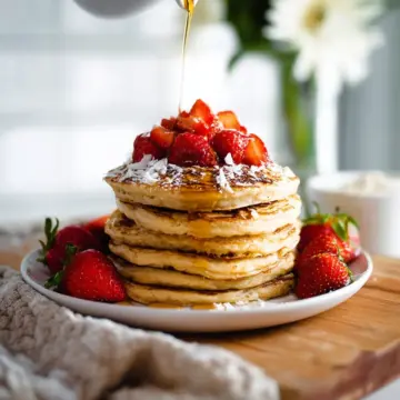 Vegan Soft and Simple Coconut Cream Pancakes