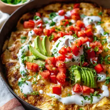 Skillet Chicken Enchiladas