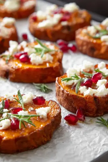 Sweet Potato Bites With Honey and Feta