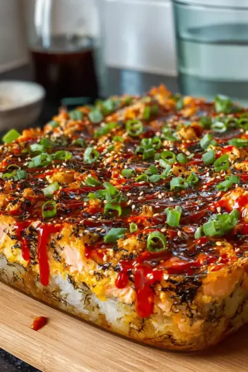 Spicy Salmon Sushi Bake