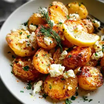 Easy Greek Roast Potatoes With Lemon And Feta