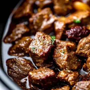 Slow Cooker Garlic Butter Beef Bites