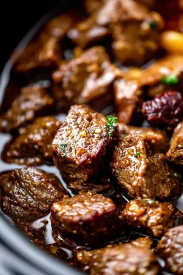 Slow Cooker Garlic Butter Beef Bites