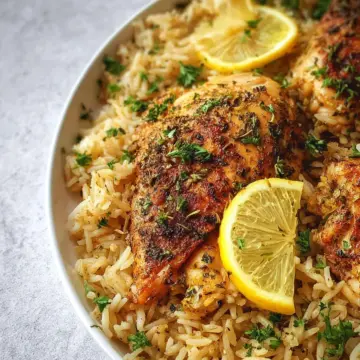 One Pot Lemon Herb Chicken and Rice
