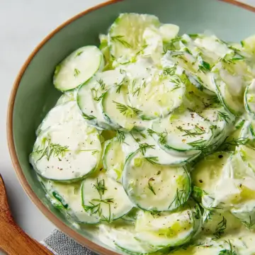 Dad's Creamy Cucumber Salad