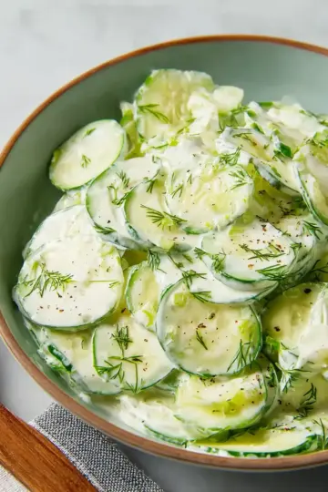 Dad's Creamy Cucumber Salad