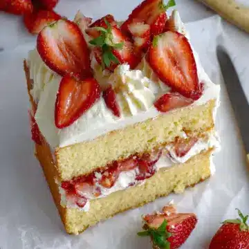 Vanilla Strawberry Cake