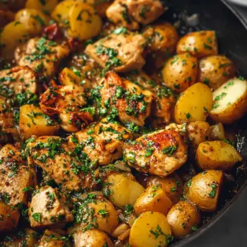 Garlic Butter Chicken and Potato Skillet