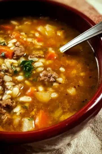 Ground Beef Barley Soup