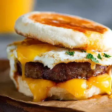 Homemade Sausage and Egg McMuffin
