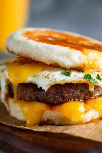 Homemade Sausage and Egg McMuffin