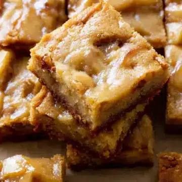 Maple Glazed Apple Blondies
