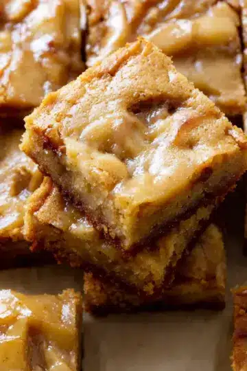 Maple Glazed Apple Blondies