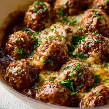 French Onion Meatballs