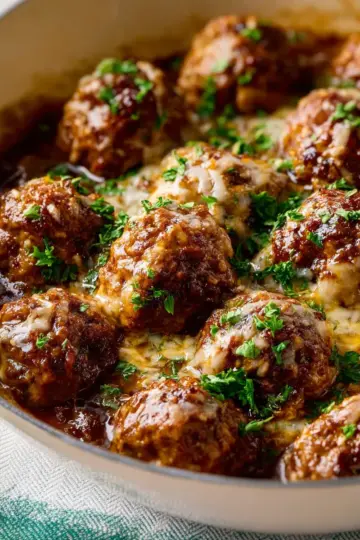French Onion Meatballs