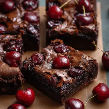 Roasted Cherry Brownies