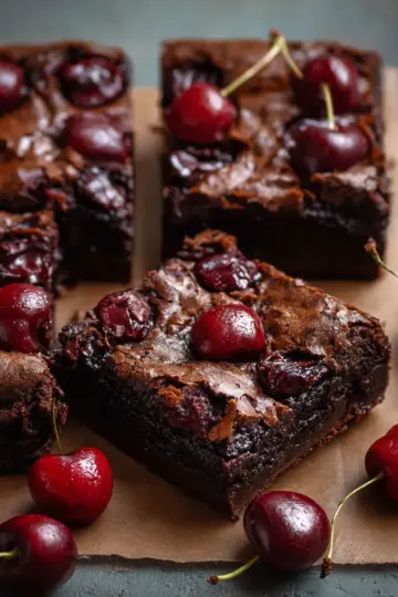 Roasted Cherry Brownies