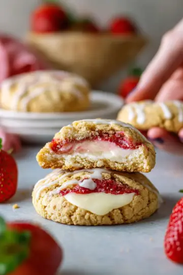 Strawberry Cheesecake Cookies